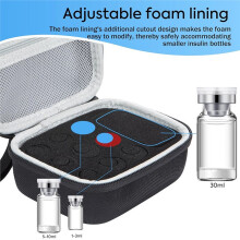 Estuche Protector de Viales de Insulina de 10 Compartimentos, Bolsa Organizadora de Viales de Insulina para Diabéticos Estándar de 1 Ml, 3 Ml, 5 Ml,