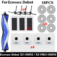 For X5 OMNI / X5 PRO OMNI Robot Vacuum Replacement Parts Dust Bag Main Side Brush Filter Mop Accessories