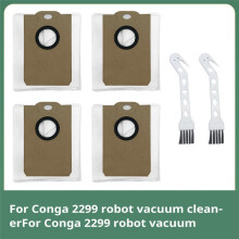 For Conga 2299 Robot Vacuum Cleaner Dust Bag Non-Woven Bag Replacement Pack Brush