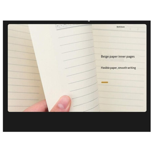 A5 Zippered PU Leather Binder Notebook, Multi-Functional Loose-Leaf Organizer with Card Slots 2
