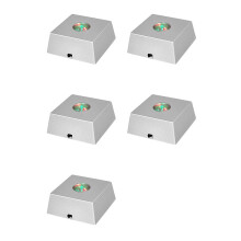5X LED Stone Display Base Colorful Changing Light Crystal Light Home Decoration Figurine Display Stand