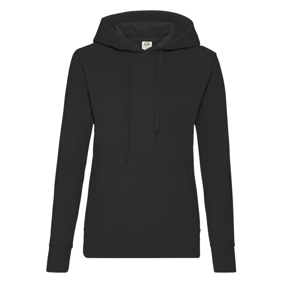 Fruit Of The Loom (Xl, Black) Ladies Lady Fit Hooded Sweatshirt / Hoodie