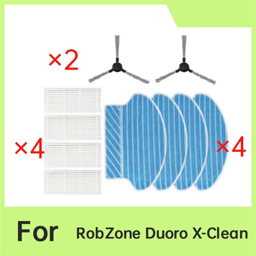 10 Pcs for RobZone Duoro X-Clean Sweeping Machine Accessories Side Brush Mop Filter 1