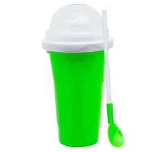Large Capacity Quick- Slushy Maker Cup for Homemade Smoothies, Juice,Ice Cream Kitchen ,Freezer Mug Green