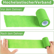 12 Rolls 7.5cm X 4.5m Self-Adhesive Bandage for First Aid, Elastic Fixation Bandage, Cohesive Bandage