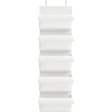 Over the Door Organizer Nursery Storage Decor Closet Hanging Organizer with Tassels Decoration for Bedroom, 5 Pockets