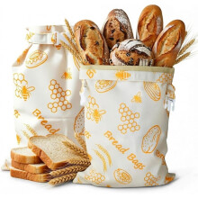 Bienenwachsbrotbeutel für Sauerteig (2er-Pack), Wachsbrotbeutel für Selbstgemachtes Brot, Bienenwachsbrotbeutel, Frische Bewahren