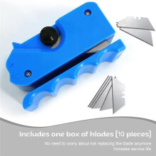 Upgraded Cardboard Cutter for Cat Scratchers DIY, Handheld Cardboard Cutting Tool W/ 10 Blades for Making Cat Scratching