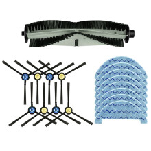 Voor ZACO A10 Robotstofzuiger Hoofd Borstel Zijborstel Mopdoeken Vervangingsonderdelen Accessoires (17 Stuks)