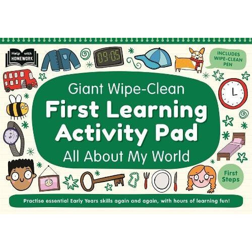 Giant WipeClean First Learning Activity Pad All About My World by Autu