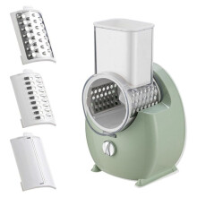 3-In-1 Electric Rotating Vegetable Slicer, USB Slicer, Automatic Chopper, Crushed Grater with 3 Blades, Vegetable Cutter