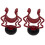 8PCS Universal Microphone Wavy Shock Mount Adapter Plastic Microphone Bracket Mount Replacement for  By-Mm1 2