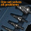 5Pcs Titanium-Coated HSS Drill Bits Set for Metal Four Spiral Flute Step Bits 3
