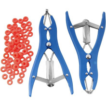 2Pcs Livestock Castration Bander, Animal Tail Cutting Tool for Lambs Sheeps Calves Piglets, Balloon Expander Pliers Tool