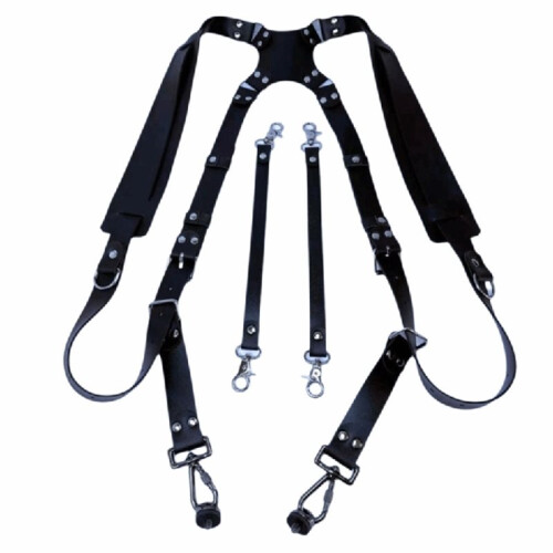 Professional Camera Harness Adjustable PU DSLR Camera Strap Comfortable Durable Adjustable Camera Shoulder Strap Black