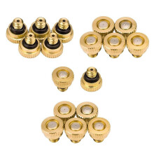 17PCS Low Pressure Brass Misting Nozzles Misting Water Nozzle for Garden,Patio,Outdoor System Thread 0.3mm