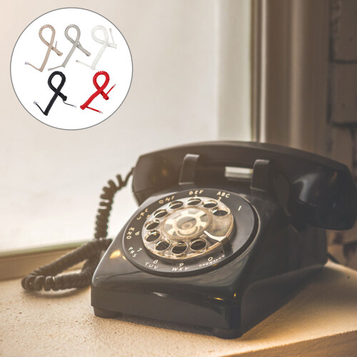 10Stk Telefonhörerkabel Spiralkabel Kabel Farblich Sortiert 2