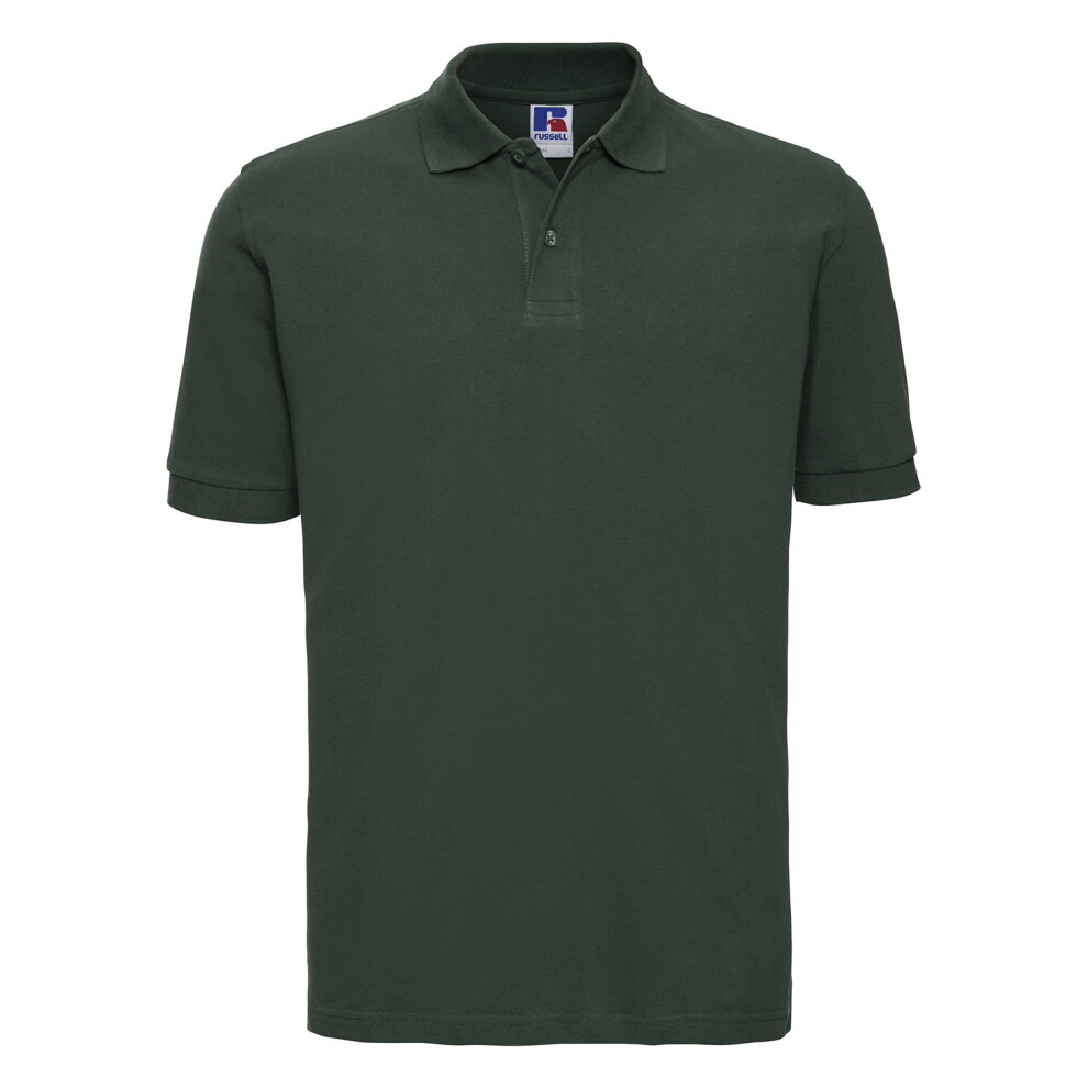 Russell (Xl, Bottle Green) Mens Classic Cotton Pique Polo Shirt