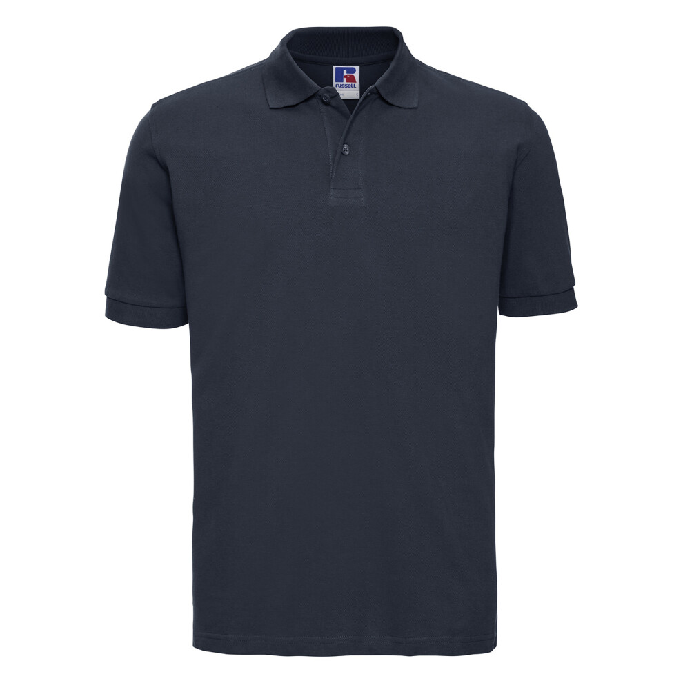 Russell (M, French Navy) Mens Classic Cotton Pique Polo Shirt