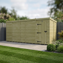 19 x 9 Pent Shed Tanalised (Single Door, No Windows)