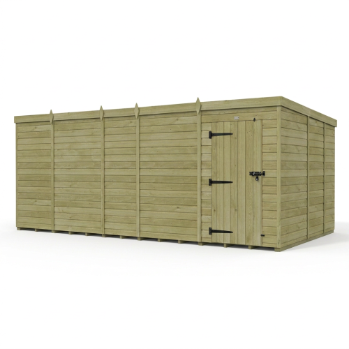 19 x 9 Pent Shed Tanalised (Single Door, No Windows) 1