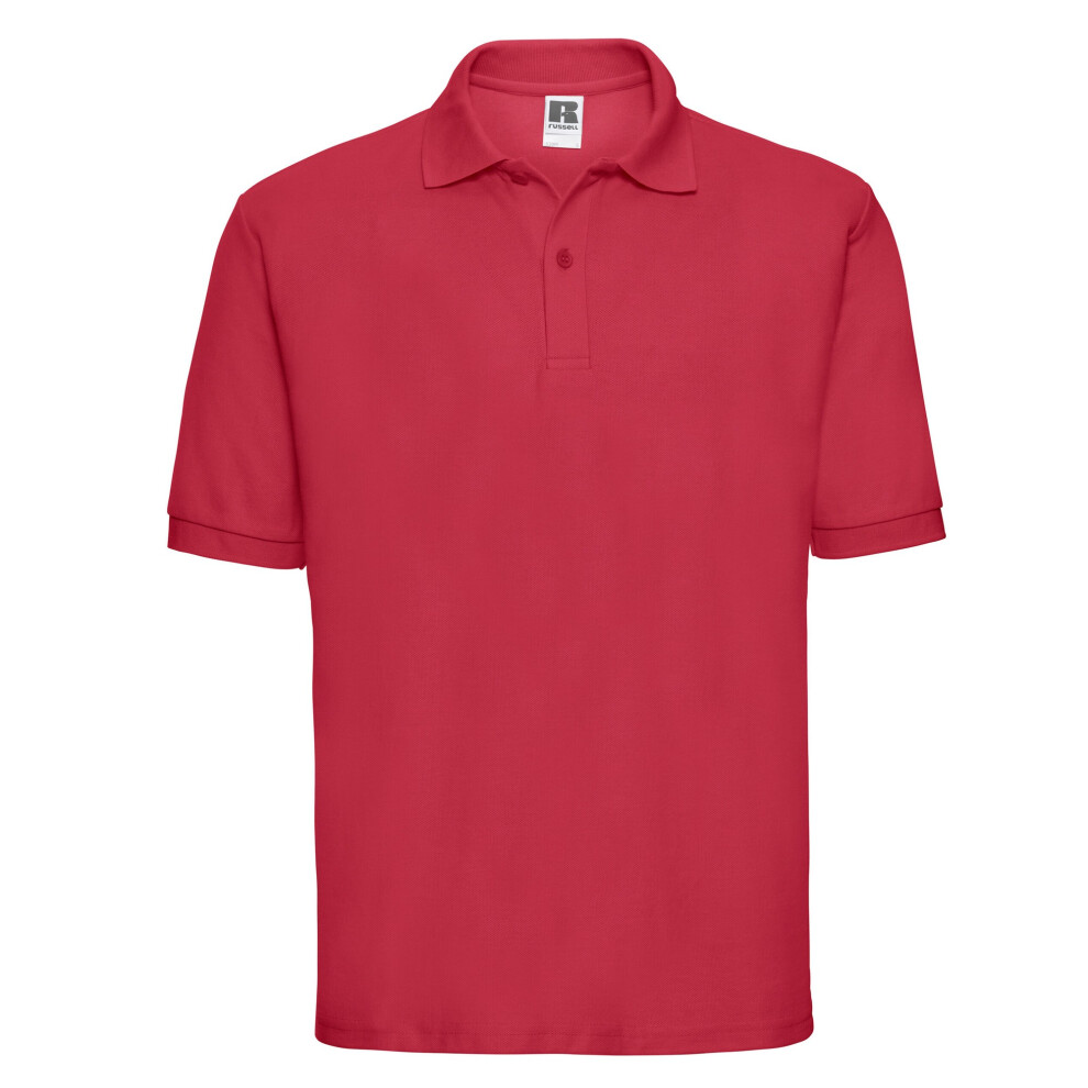 Russell (Xs, Classic Red) Mens Polycotton Pique Polo Shirt