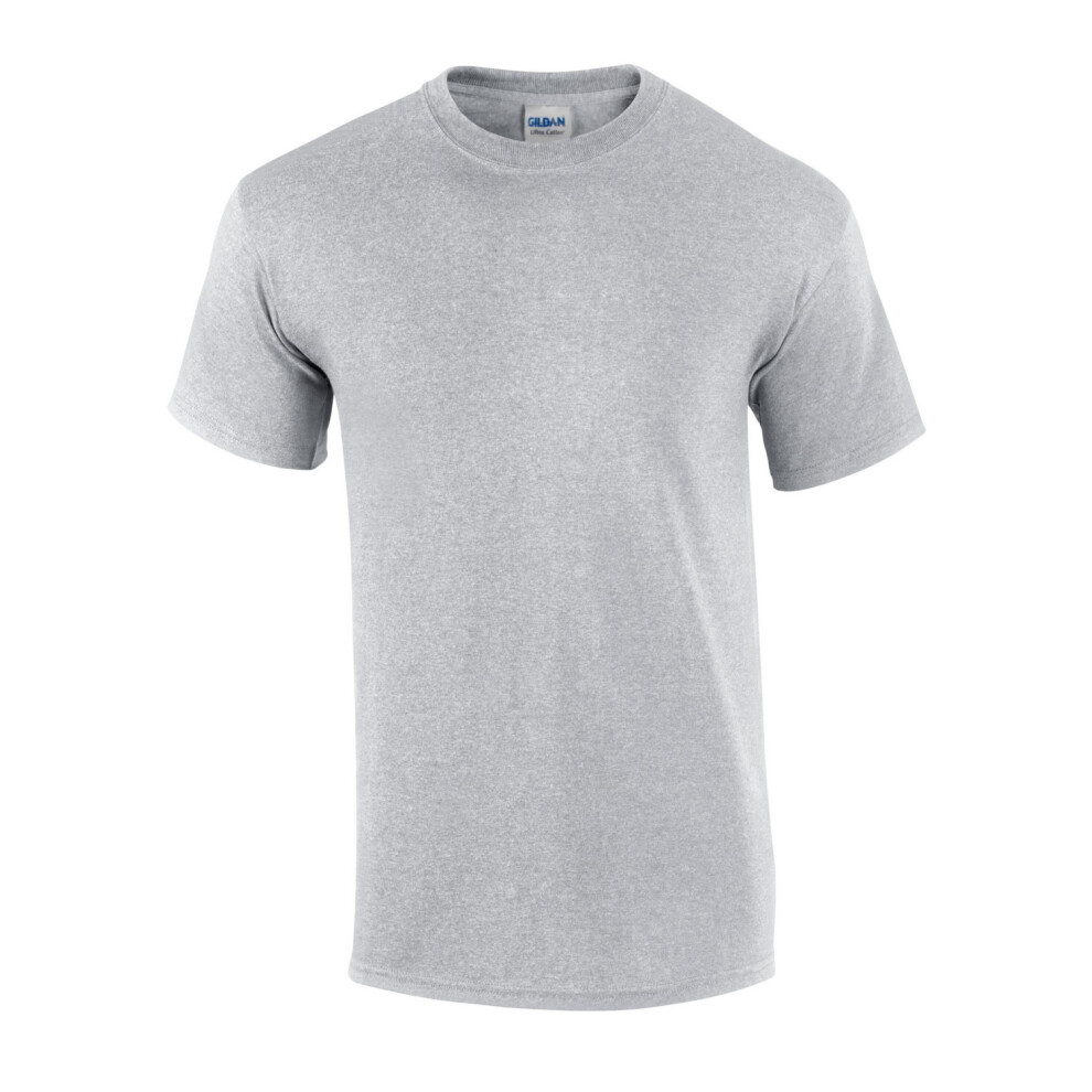Gildan (M, Sports Grey) Unisex Adult Ultra Cotton T-Shirt
