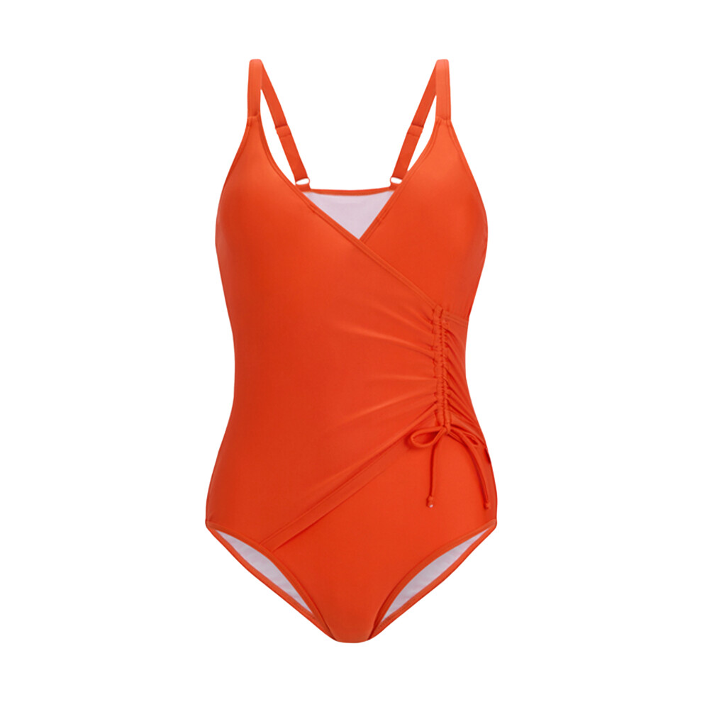 Regatta (12 Uk, Tangerine Tango) Womens/Ladies Baylenne Plain One Piece Swimsuit