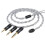 HIFI Headphone Upgrade Cable 3in1 2.5+3.5+4.4mm Plug 4 Core Copper Silver Mixed Upgradable B 1