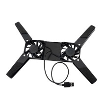 USB-Betriebene Faltbare Laptop-Kühlmatte mit Zwei 60-mm-Lüftern, Verstellbarem Notebook-Kühler-Ständer für PC-Computer