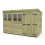 16 x 8 Pent Shed Tanalised (Double Door, With Windows) 2