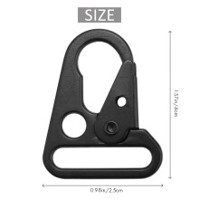 12 Pieces Enlarged Mouth Clip Sling Clasp Olecranon Hook for Keychain Snap Hooks Outdoor Bag Black Color Fits Women or Men Use Your Outdoor Enjoy a