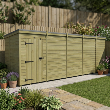 19 x 5 Pent Shed Tanalised (Single Door, No Windows)