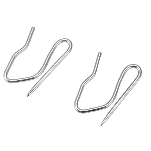 10pcs Curtain Drapery Pin Hooks - Silvery 1