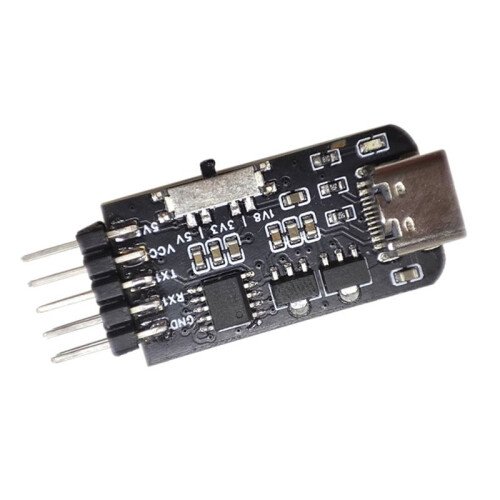 USB to TTL Converter Module USB to Dual UART TTL Module - Adjustable I/O Level (1.8V/3.3V/5V), Type-C Interface 1