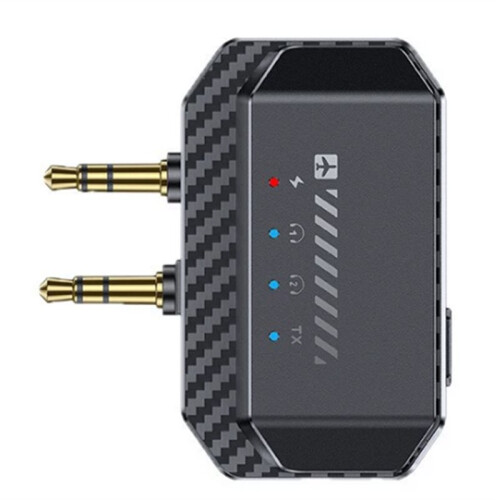 3.5mm Wireless Audio Adapter Receiver Transmitter Dual-Split  6.0 Headphones with Aircraft Audio Transmitter