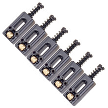 6 Pcs Metal Guitar Bridge Saddle Roller String Tremolo Bridge Saddles for Electric Guitar Replacement Parts,Black