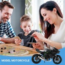 1:12 H2 R Motorcycle Diecast Alloy Model Toy Black  H2R Motorbike Detachable Collection Black