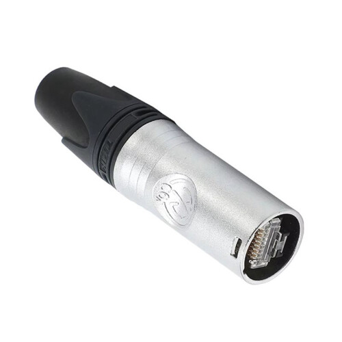 CAT6A Ethernet Cable Plug NE8MX6 EtherCON Male Cable Connector Self-Termination Silver Plating Pins Zinc Diecast Shell 1