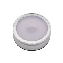 LED Light Base with Sensitive Touch Round Colorful Stand Display for 3D Crystal Glass Art Photo Frame Silver Concave
