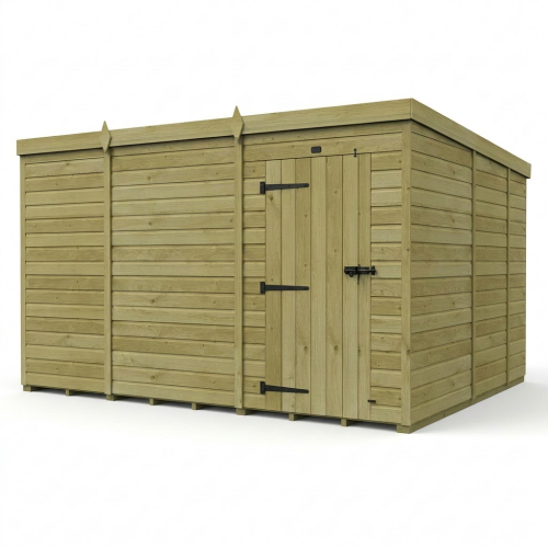11 x 9 Pent Shed Tanalised (Single Door, No Windows) 1