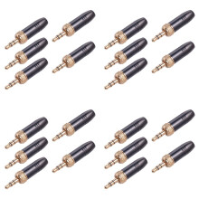 20Pcs Lavalier Lapel Microphone 3.5mm Audio Plug with M6 Internal Thread Internal Thread Cable for- for-