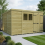 11 x 9 Pent Shed Tanalised (Double Door, With Windows) 1