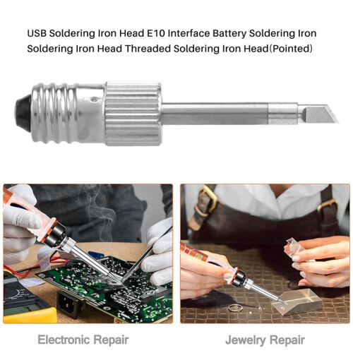 3Pcs Brass Soldering Tips USB Soldering Iron  Welding Soldering Tips for E10 Interface Soldering Stations 2
