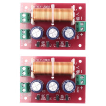 2Pcs 400W Speaker Crossover 2 Way Audio Adjustment Tweeter Bass Speakers Filter Frequency Divider for 2-16Ohm