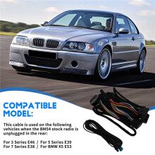 For X5 M3 M5 E46 E38 E39 E53 Android Unit to Radio Fakra Antenna Power 17+40 Pin 6M Extension Wiring Harness