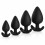 4Pc Silicone Anal Plug Set Small Medium Large XL Body Safe Waterproof Black 1