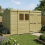 10 x 10 Pent Shed Tanalised (Double Door, With Windows) 1