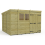 10 x 10 Pent Shed Tanalised (Double Door, With Windows) 2