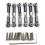 2 Set Adjustable Metal Linkage Pull Rod Front /Rear Servo Link for  A949 A959 A969 A979 K929,Grey & Red 2